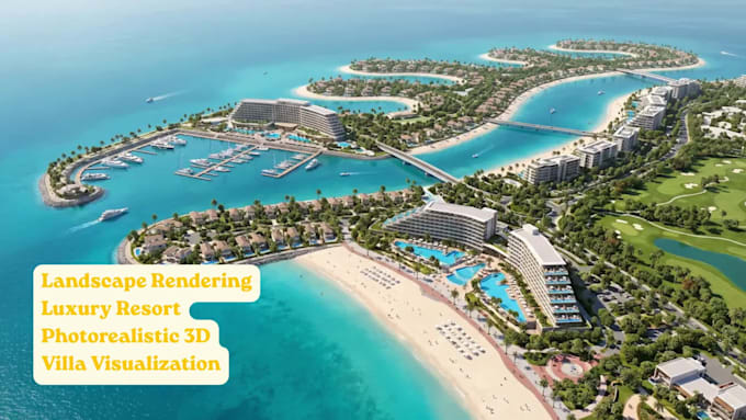 create photorealistic landscape and resort 3d renderings