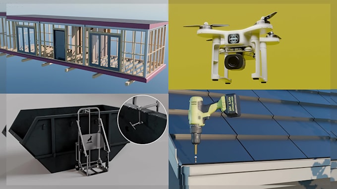 do 3d product assembly explainer and installation guide animation video