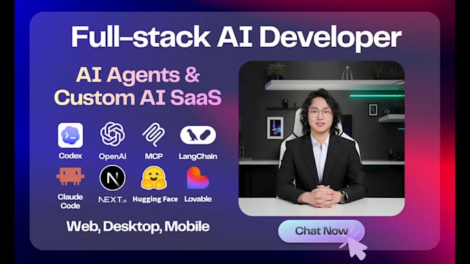 build ai agent, ai web apps, ai saas, ai developer