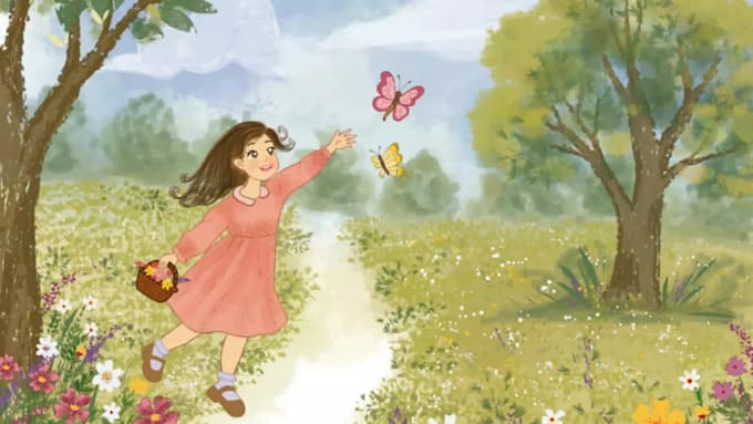 draw whimsical childrens book illustrations and storybook art