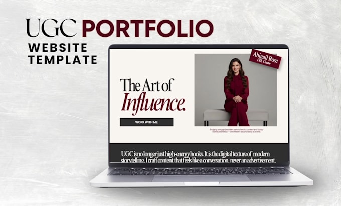 design a professional ugc portfolio website in canva