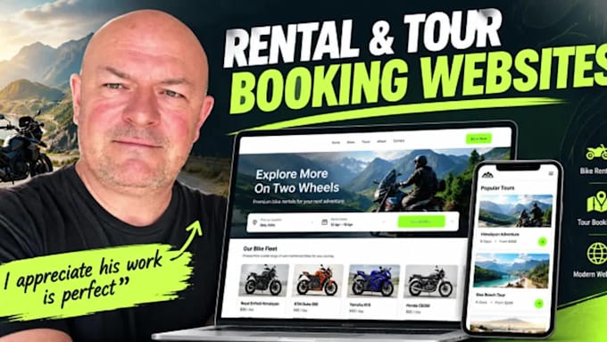 build a bike rental, tour booking, or travel website
