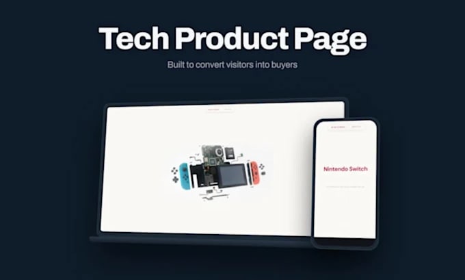design a modern tech or gadget product landing page
