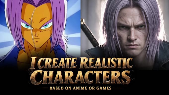 create realistic characters based on anime or games