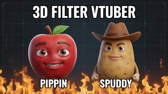 create custom 3d ar vtuber filter for lens studio snap camera streaming