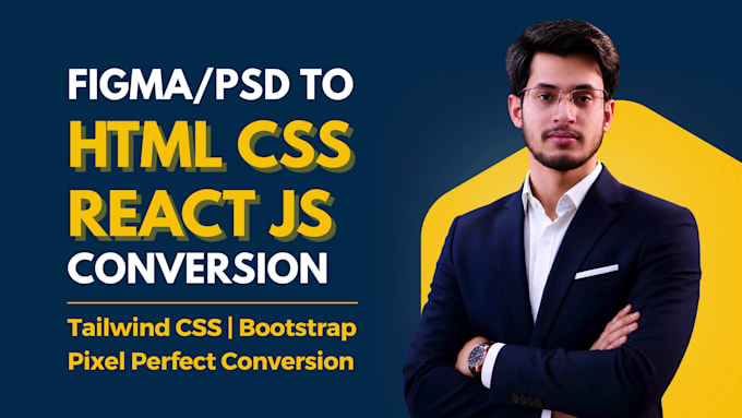 convert psd to html, figma to html, pdf or xd to html css bootstrap website