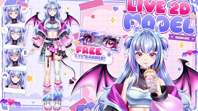 design and rigging high quality live2d vtuber model for vtube studio