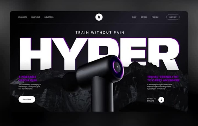 create luxury 3d website animation, immersive webflow website