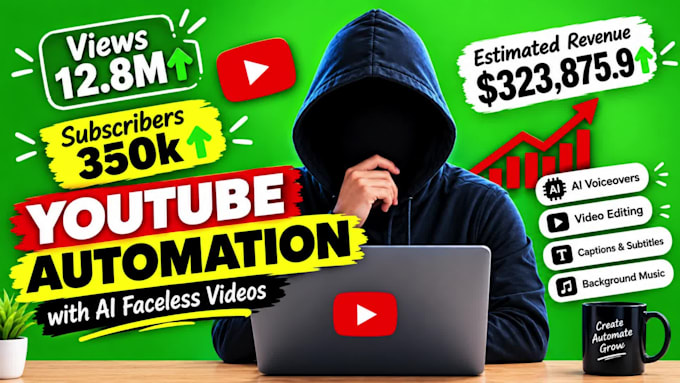 make viral faceless video for youtube automation and faceless channels