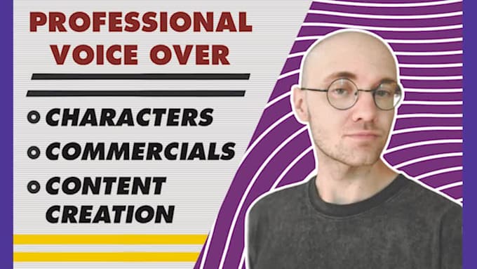 do american male voice over, narration, and character acting