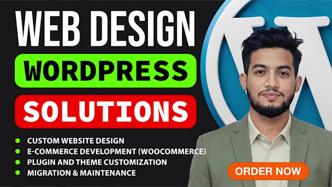 build a custom wordpress website design and fix any issues