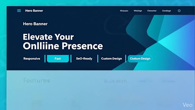 design a modern responsive wordpress landing page using elementor
