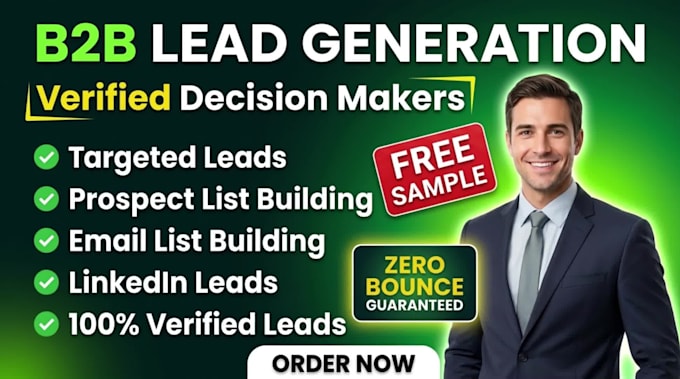 do targeted b2b lead generation, linkedin leads and verified email list building