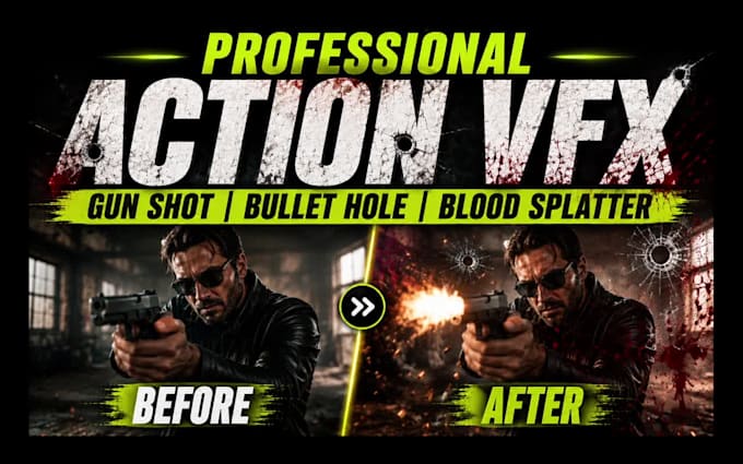 create realistic gunshot, muzzle flash, and bullet hole vfx