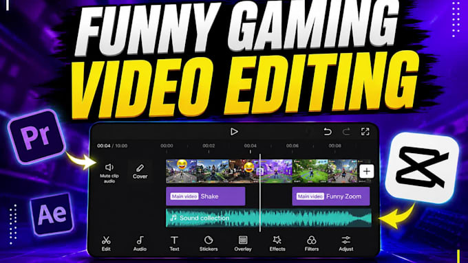 do funny gaming video editing, youtube highlights, gaming montage and shorts