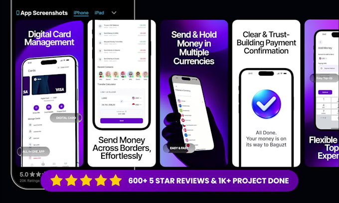 make profesional design app store or play store screenshots