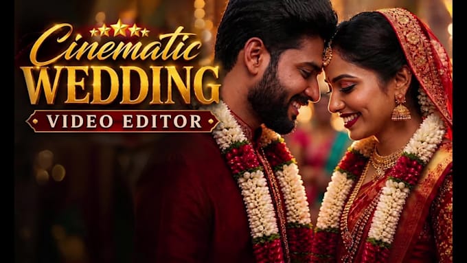 do cinematic tamil wedding video editing and highlights