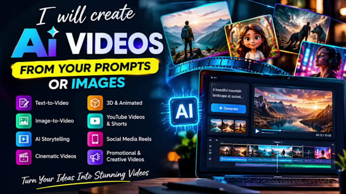 create ai video generation from your prompt or images