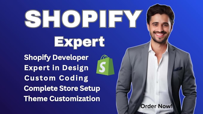 be your shopify expert, shopify website design and shopify website development