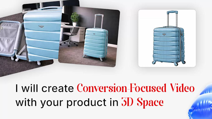 create conversion focused video with your product in 3d space