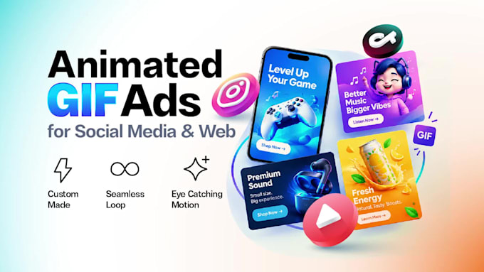 create animated GIF ads for social media and web banners