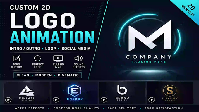 create custom 2d logo animation