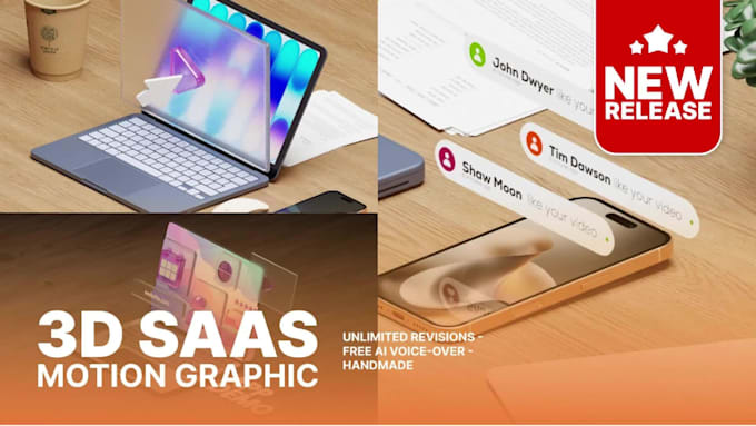 create custom 3d isometric saas animation
