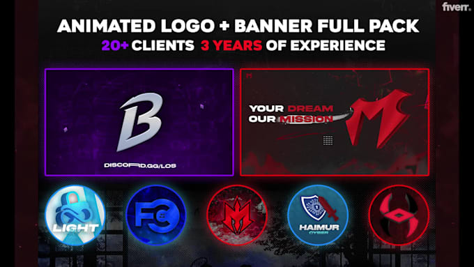 design animated logo, banner for your discord server