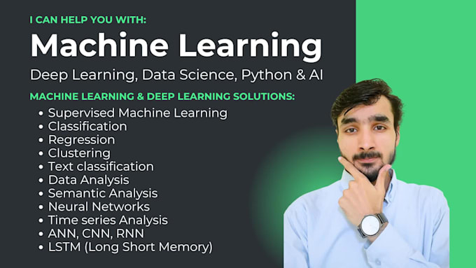 build ml model using machine learning, deep learning with python data science ai