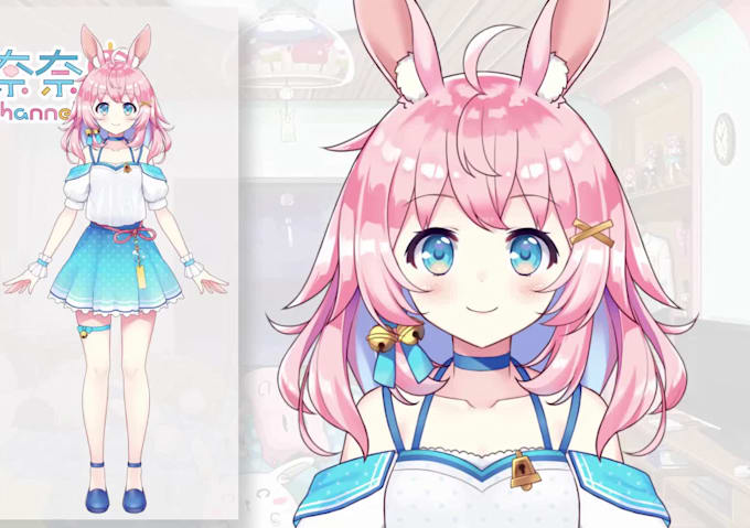 design and rig live2d model, 2d vtuber model, live2d rigging, anime vtuber model