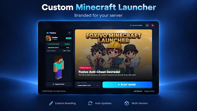 build a custom minecraft launcher for your server