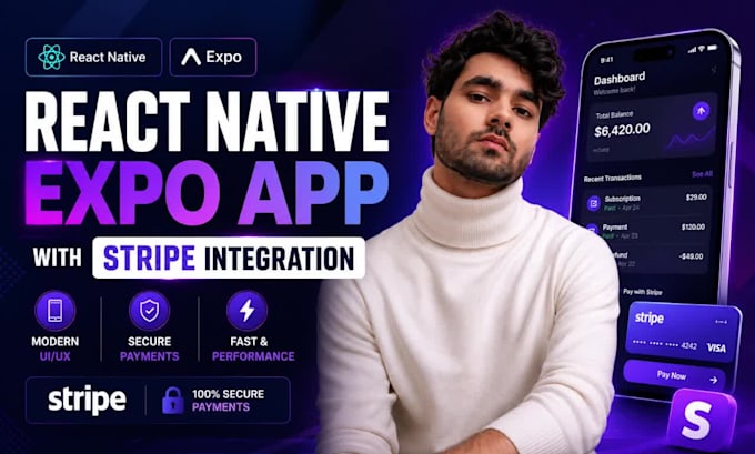 develop a react native expo app with stripe integration