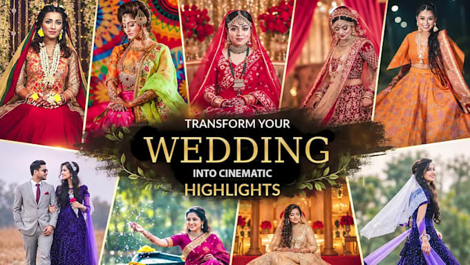 edit cinematic wedding highlights and wedding documentaries