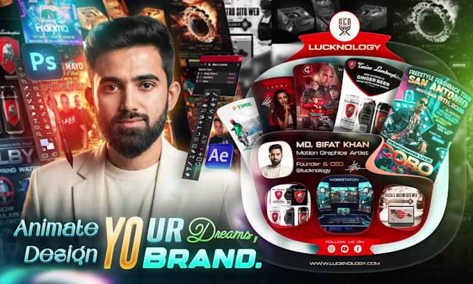 create event promotional animated video motion poster design