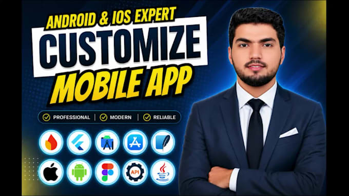 build mobile app development app developer, customize flutter, react native app