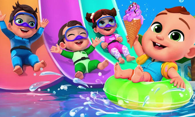 create 3d ai kids animation, nursery rhymes, kids stories and learning videos