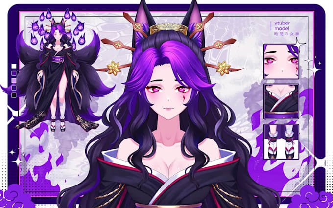 design and rigging live 2d vtuber model character