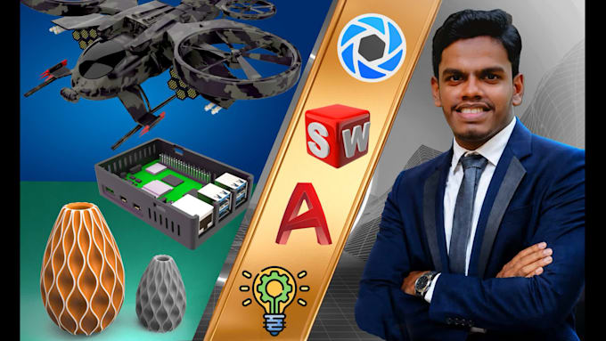 do 3d modeling, product design and rendering in solidworks