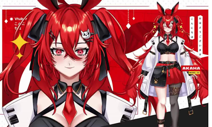 design and rig live 2d vtuber model 2dvtuber model vtuber commission 2d anime