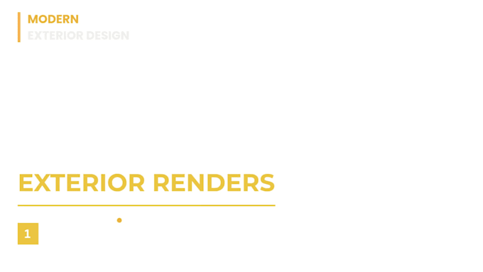 create realistic modern house 3d exterior rendering