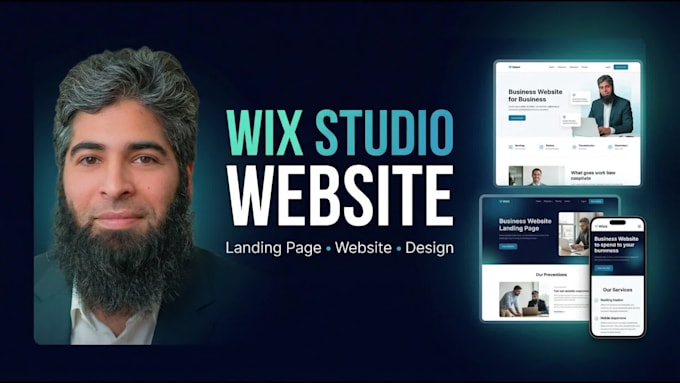 design wix studio website, wix ecommerce website, and wix author website