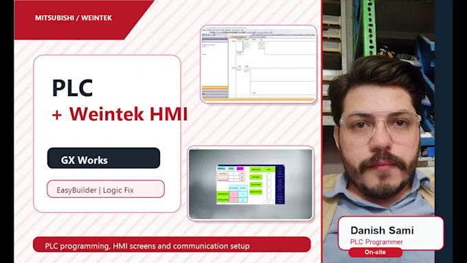 do mitsubishi plc programming and weintek hmi design