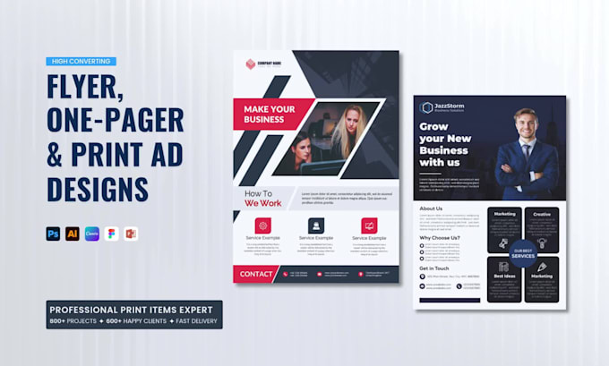 design one pager, canva flyer, sell sheet, media kit, print ad, magazine ad