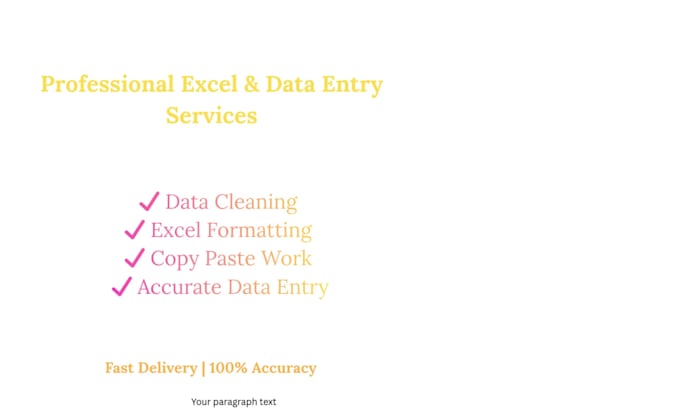 professionally organize and clean excel data