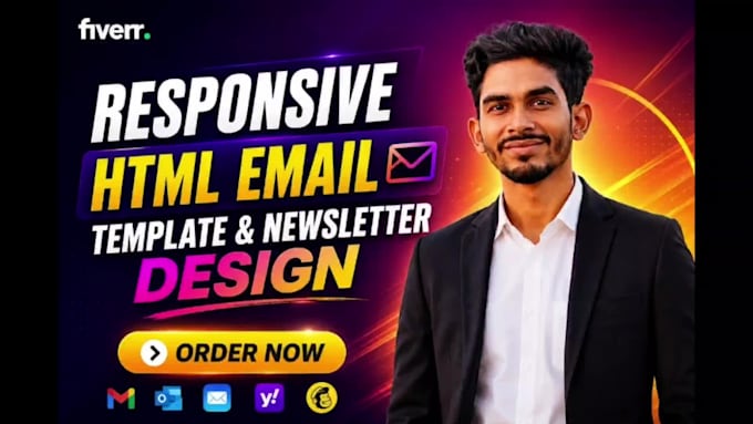 design a responsive HTML email template or newsletter
