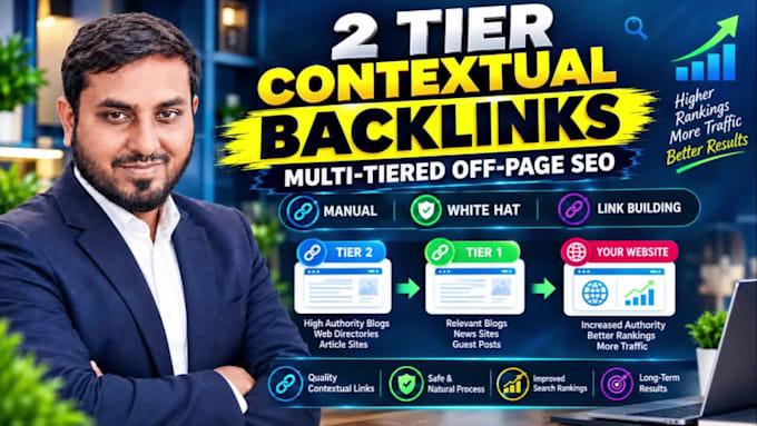 provide contextual 2 tier backlinks for off page SEO