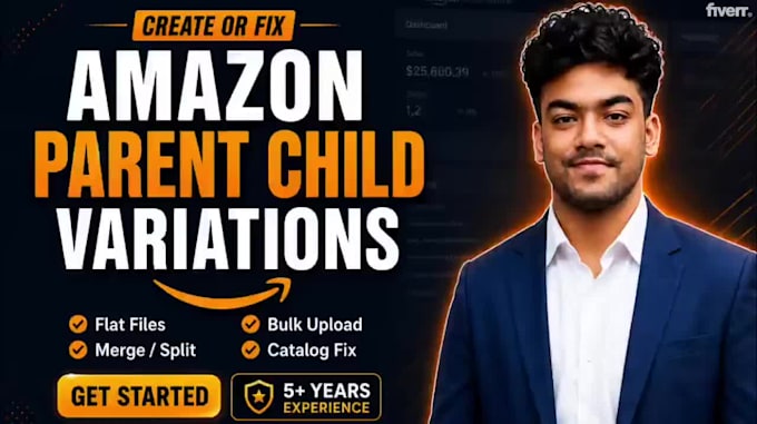 create amazon variation listing or fix parent child listing