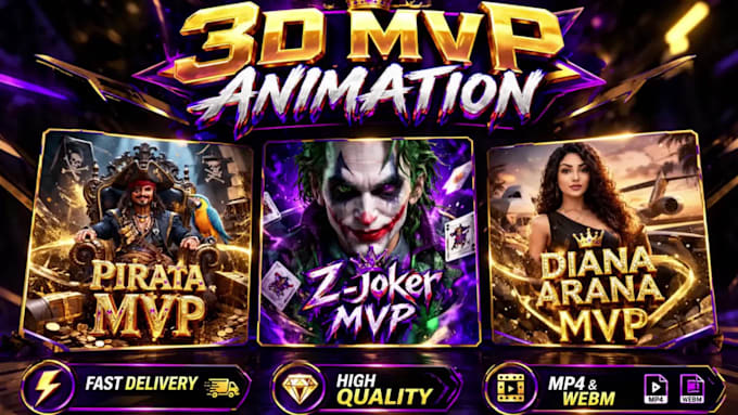 create a 3d animated mvp intro for tiktok live streaming