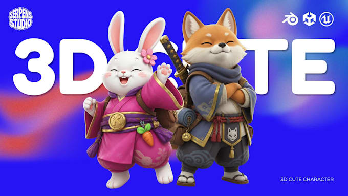 modeling 3d cute character, mascot, cartoon character, animal in blender