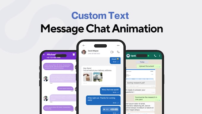 make a text message chat animation or phone message animation
